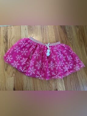 Cynthia Rowley Pink Snowflake Tulle Skirt